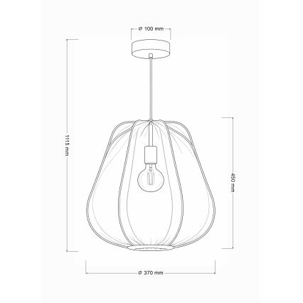 Brilagi - Κρεμαστό φωτιστικό LED ARVEN με καλώδιο 1xE27/8W/230V, Ø 37 cm, μπεζ