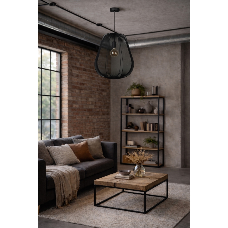 Brilagi - Κρεμαστό φωτιστικό LED ARVEN με καλώδιο 1xE27/8W/230V Ø 37 εκ. μαύρο