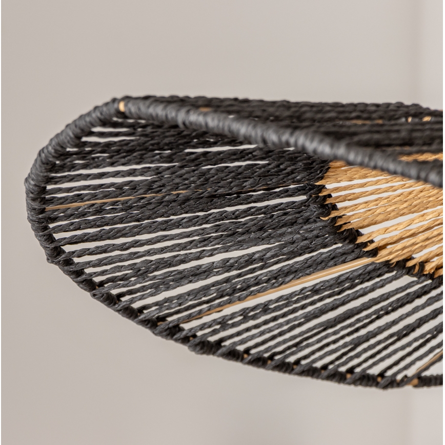 Brilagi - Κρεμαστό φωτιστικό LED CERIA BOHO με καλώδιο, 1xE27/40W/230V, Ø 50 cm, μαύρο/καφέ