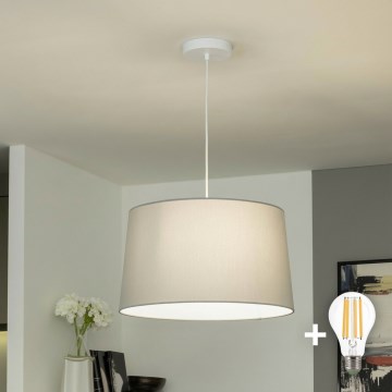 Brilagi - Κρεμαστό φωτιστικό LED CERIA σε καλώδιο 1xE27/40W/230V Ø 45 cm γκρι