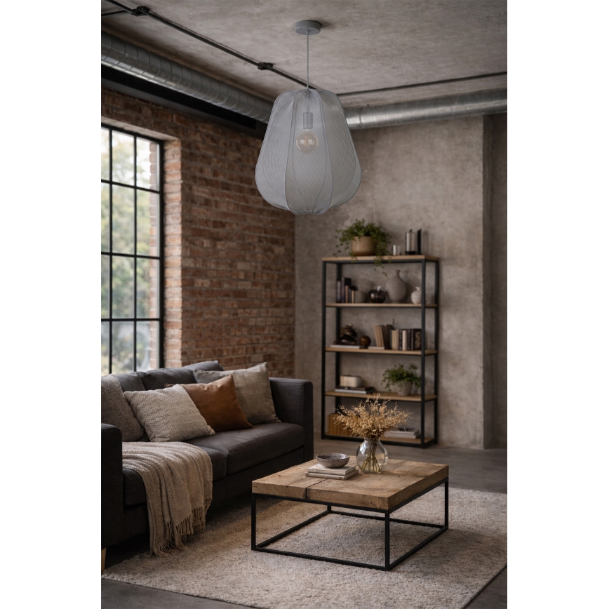 Brilagi - Κρεμαστό φωτιστικό LED σε καλώδιο ARVEN 1xE27/8W/230V Ø 37 εκ. γκρι