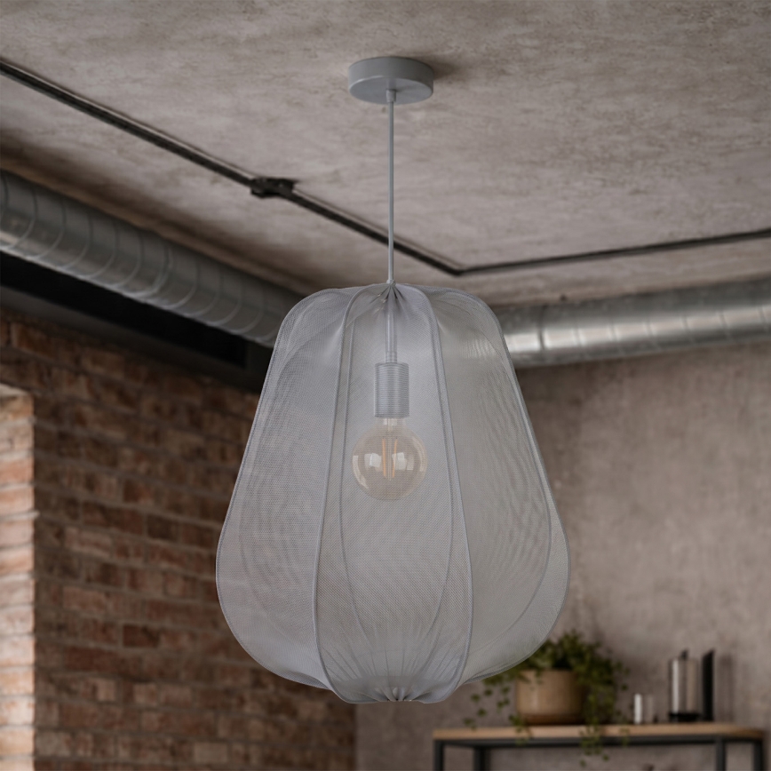 Brilagi - Κρεμαστό φωτιστικό LED σε καλώδιο ARVEN 1xE27/8W/230V Ø 37 εκ. γκρι