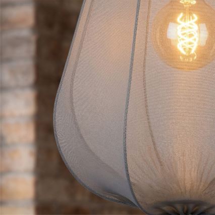 Brilagi - Κρεμαστό φωτιστικό LED σε καλώδιο ARVEN 1xE27/8W/230V Ø 37 εκ. γκρι