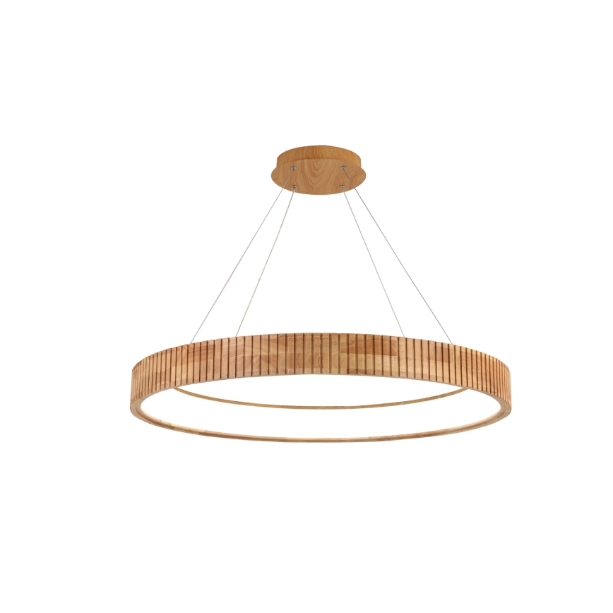 Brilagi - ξύλινο LED κρεμαστό φωτιστικό με καλώδιο FALCON WOOD MODERN LED/60W/230V 3000/4000/6000K Ø 80 εκ.