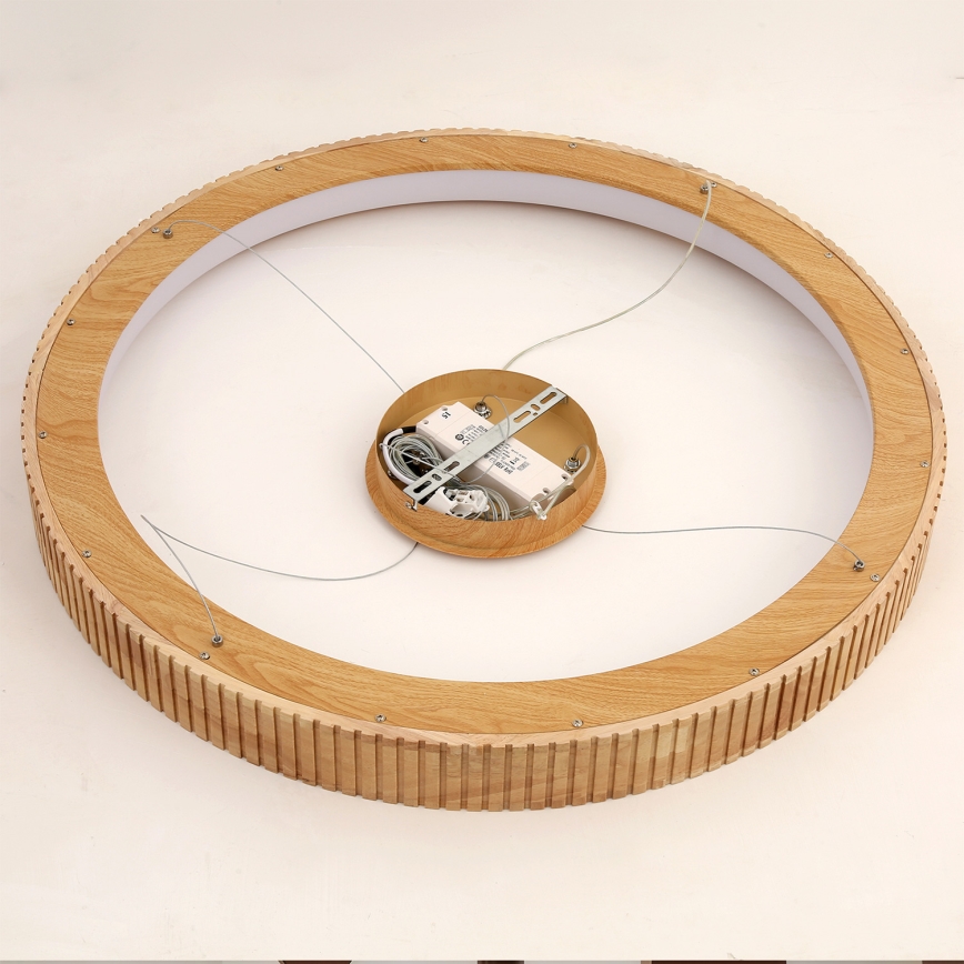 Brilagi - ξύλινο LED κρεμαστό φωτιστικό με καλώδιο FALCON WOOD MODERN LED/60W/230V 3000/4000/6000K Ø 80 εκ.