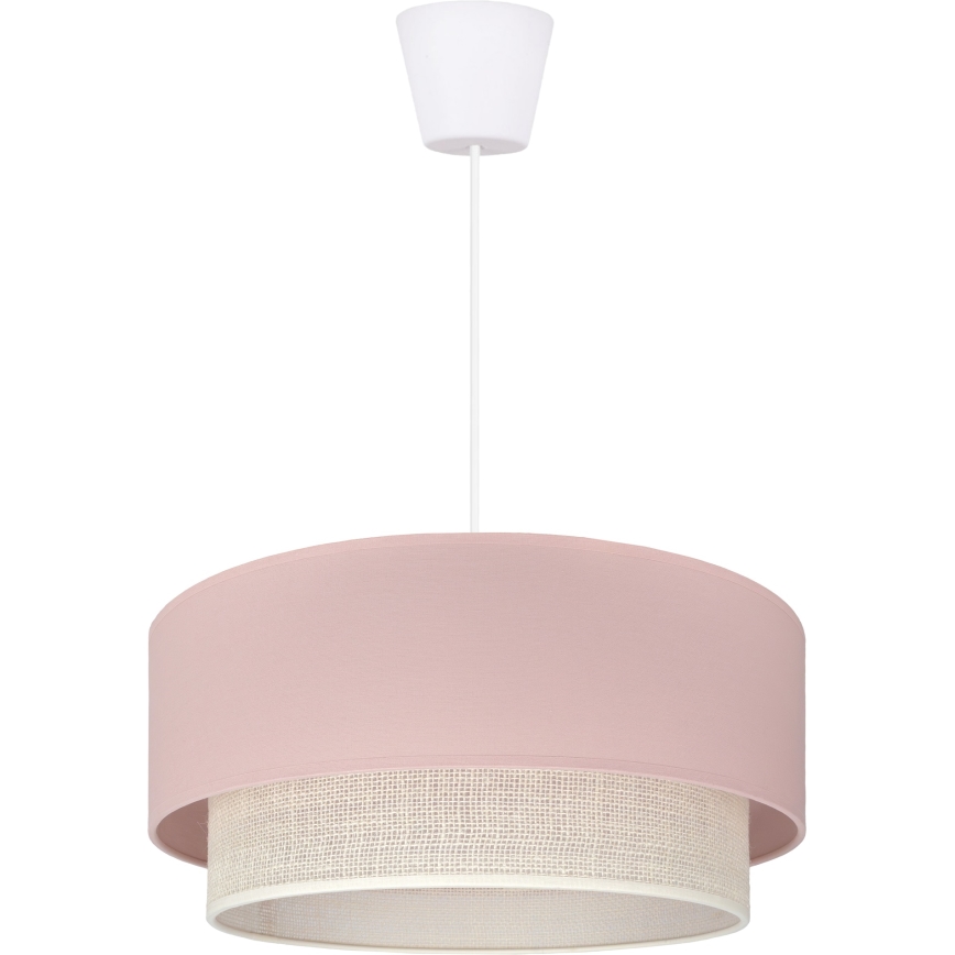 Brilagi - Κρεμαστό φωτιστικό LED σε καλώδιο BOHO BOBO 1xE27/60W/230V διάμ. 40 cm ροζ/κρεμ
