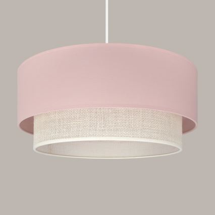 Brilagi - Κρεμαστό φωτιστικό LED σε καλώδιο BOHO BOBO 1xE27/60W/230V διάμ. 40 cm ροζ/κρεμ