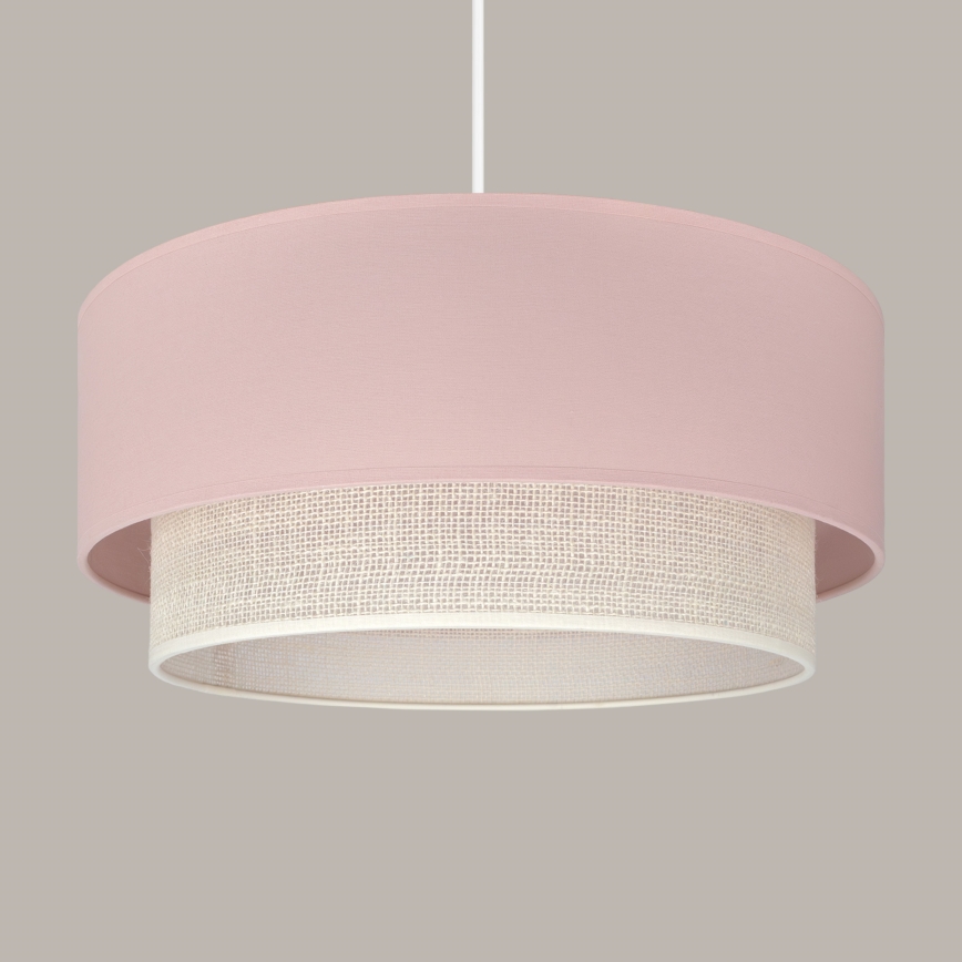 Brilagi - Κρεμαστό φωτιστικό LED σε καλώδιο BOHO BOBO 1xE27/60W/230V διάμ. 40 cm ροζ/κρεμ