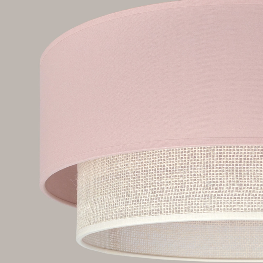 Brilagi - Κρεμαστό φωτιστικό LED σε καλώδιο BOHO BOBO 1xE27/60W/230V διάμ. 40 cm ροζ/κρεμ