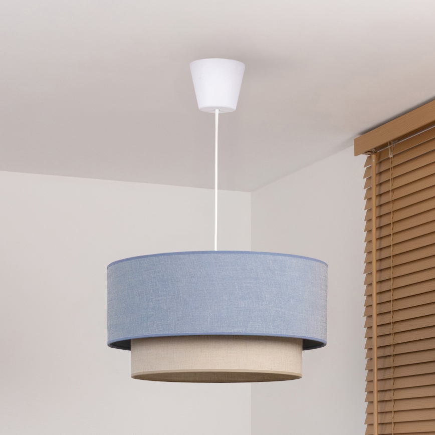 Brilagi - Κρεμαστό φωτιστικό LED σε καλώδιο BOHO ECO 1xE27/10W/230V διάμ. 40 εκ. μπλε/κρεμ