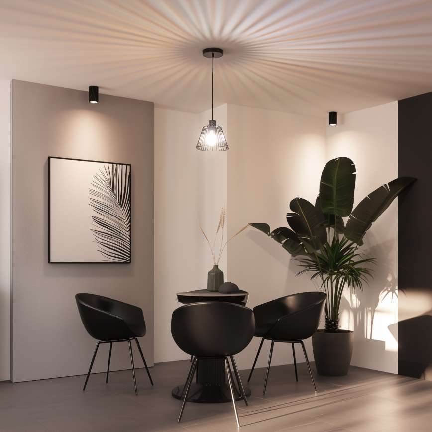 Brilagi - Κρεμαστό φωτιστικό LED σε καλώδιο CERIA WIRE 1xE27/40W/230V διάμ. 21 cm μαύρο