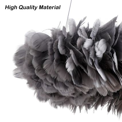 BRILAGI - Κρεμαστό φωτιστικό LED σε καλώδιο FEATHER 3xE27/40W/230V + 3xLED/3W Ø 50 cm γκρι