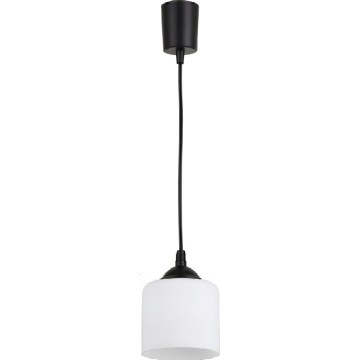 Brilagi - Κρεμαστό φωτιστικό LED σε καλώδιο RETRO GLASS 1xE27/60W/230V Ø 14 cm μαύρο/λευκό