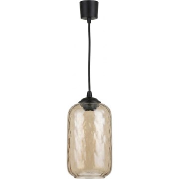 Brilagi - Κρεμαστό φωτιστικό LED σε καλώδιο RETRO GLASS 1xE27/60W/230V Ø 14 εκ. μαύρο/καπνιστό καφέ