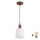 Brilagi - Κρεμαστό φωτιστικό LED σε καλώδιο RETRO GLASS 1xE27/60W/230V, διάμ. 13 cm, χαλκό/λευκό