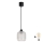 Brilagi - Κρεμαστό φωτιστικό LED σε καλώδιο RETRO GLASS 1xE27/60W/230V διάμ. 14 εκ. μαύρο/λευκό