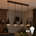 Brilagi - Κρεμαστό φωτιστικό LED σε καλώδιο RIDDY 4xE27/60W/230V χάλκινο/πατίνα