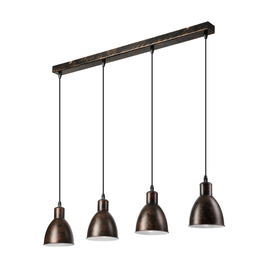 Brilagi - Κρεμαστό φωτιστικό LED σε καλώδιο RIDDY 4xE27/60W/230V χάλκινο/πατίνα