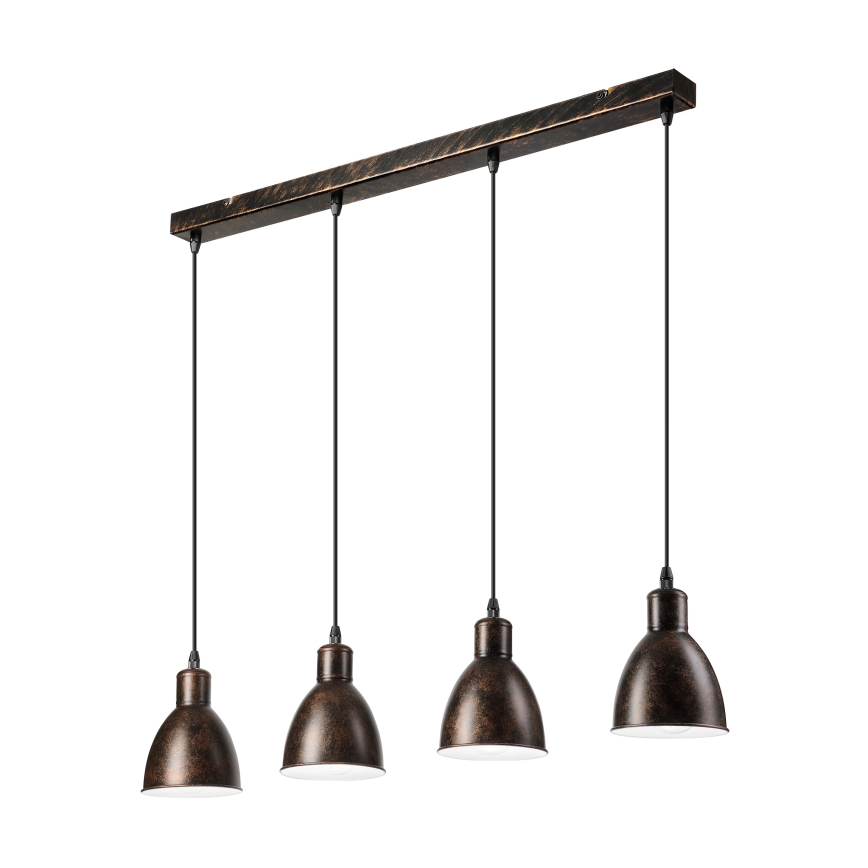 Brilagi - Κρεμαστό φωτιστικό LED σε καλώδιο RIDDY 4xE27/60W/230V χάλκινο/πατίνα