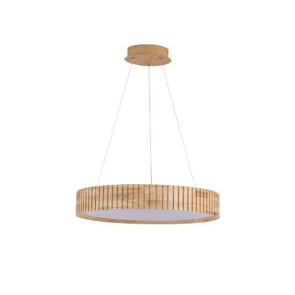 Brilagi - Κρεμαστό φωτιστικό LED με καλώδιο FALCON WOOD MODERN LED/30W/230V 3000/4000/6000K διάμ. 45 cm ξύλινο