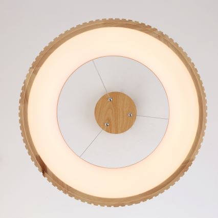 Brilagi - Κρεμαστό φωτιστικό LED με καλώδιο FALCON WOOD MODERN LED/30W/230V 3000/4000/6000K διάμ. 45 cm ξύλινο