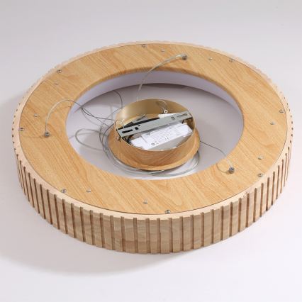 Brilagi - Κρεμαστό φωτιστικό LED με καλώδιο FALCON WOOD MODERN LED/30W/230V 3000/4000/6000K διάμ. 45 cm ξύλινο