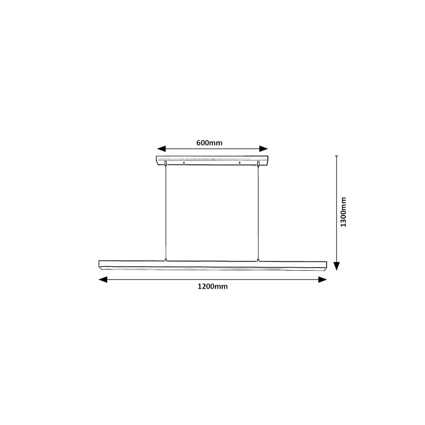 Brilagi - Κρεμαστό φωτιστικό LED με καλώδιο AXIS LED/30W/230V 120 cm μαύρο