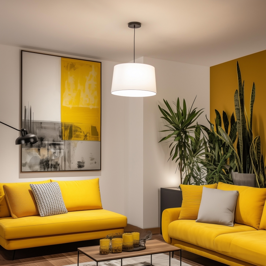 Brilagi - Κρεμαστό φωτιστικό LED με καλώδιο CERIA 1xE27/40W/230V Ø45 cm λευκό