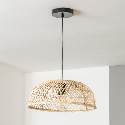Brilagi - Κρεμαστό φωτιστικό LED με καλώδιο CERIA BOHO 1xE27/40W/230V Ø 40 cm ψάθινο