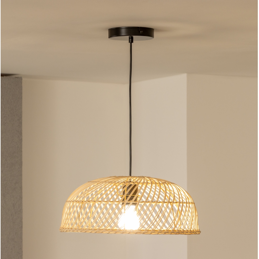 Brilagi - Κρεμαστό φωτιστικό LED με καλώδιο CERIA BOHO 1xE27/40W/230V Ø 40 cm ψάθινο
