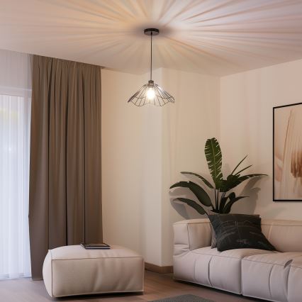 Brilagi - Κρεμαστό φωτιστικό LED με καλώδιο CERIA WIRE 1xE27/40W/230V Ø 40 cm μαύρο