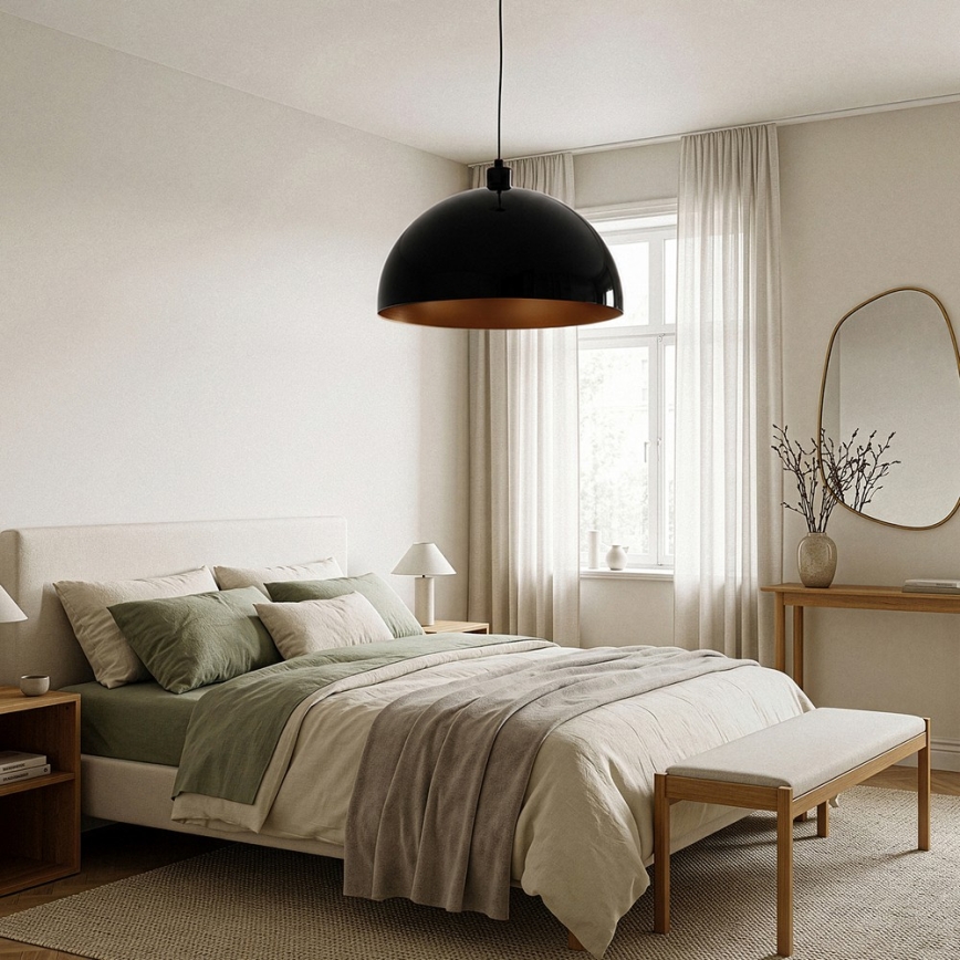 Brilagi - Κρεμαστό φωτιστικό LED με καλώδιο METALO 1xE27/40W/230V, διάμ. 40 cm, μαύρο/χάλκινο