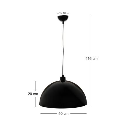 Brilagi - Κρεμαστό φωτιστικό LED με καλώδιο METALO 1xE27/40W/230V, διάμ. 40 cm, μαύρο/χάλκινο