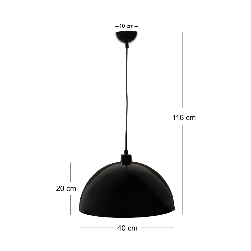Brilagi - Κρεμαστό φωτιστικό LED με καλώδιο METALO 1xE27/40W/230V, διάμ. 40 cm, μαύρο/χάλκινο