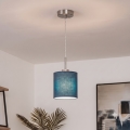 Brilagi - Κρεμαστό φωτιστικό LED με καλώδιο NUBILA 1xE27/60W/230V Ø 14 cm σε σκούρο μπλε