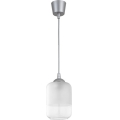 Brilagi - Κρεμαστό φωτιστικό LED με καλώδιο RETRO GLASS 1xE27/60W/230V Ø 14 cm ασημί/λευκό