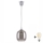 Brilagi - Κρεμαστό φωτιστικό LED με καλώδιο RETRO GLASS 1xE27/60W/230V Ø 14 cm ασημί/καπνιστό γκρι