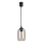 Brilagi - Κρεμαστό φωτιστικό LED με καλώδιο RETRO GLASS 1xE27/60W/230V Ø 14 cm μαύρο/καπνιστό γκρι