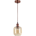 Brilagi - Κρεμαστό φωτιστικό LED με καλώδιο RETRO GLASS 1xE27/60W/230V Ø 14 cm χάλκινο/καπνιστό καφέ