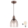 Brilagi - Κρεμαστό φωτιστικό LED με καλώδιο RETRO GLASS 1xE27/60W/230V Ø 17 εκ. χάλκινο/καπνιστό μπεζ