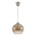 Brilagi - Κρεμαστό φωτιστικό LED με καλώδιο RETRO GLASS 1xE27/60W/230V Ø 18 εκ. ασημί/καπνιστό καφέ