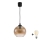 Brilagi - Κρεμαστό φωτιστικό LED με καλώδιο RETRO GLASS 1xE27/60W/230V Ø 18 εκ. μαύρο/καπνιστό καφέ
