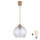 Brilagi - Κρεμαστό φωτιστικό LED με καλώδιο RETRO GLASS 1xE27/60W/230V Ø 25 εκ. μπεζ/καπνιστό γκρι