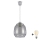 Brilagi - Κρεμαστό φωτιστικό LED με καλώδιο RETRO GLASS 1xE27/60W/230V Ø 26 εκ. ασημί/καπνιστό γκρι