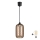 Brilagi - Κρεμαστό φωτιστικό LED με καλώδιο RETRO GLASS 1xE27/60W/230V διάμ. 14 εκ. μαύρο/καπνιστό καφέ