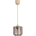 Brilagi - Κρεμαστό φωτιστικό LED με καλώδιο RETRO GLASS 1xE27/60W/230V διάμ. 15 cm μπεζ/καπνιστό μπεζ