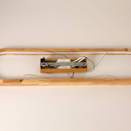 Brilagi - Κρεμαστό φωτιστικό LED με καλώδιο UMEA WOOD LED/40W/230V 90x22 cm, από ξύλο καουτσούκ