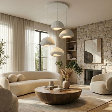 Brilagi - Κρεμαστό φωτιστικό LOVAL με καλώδιο, 4xE27/40W/230V, Ø 95 cm, λευκό