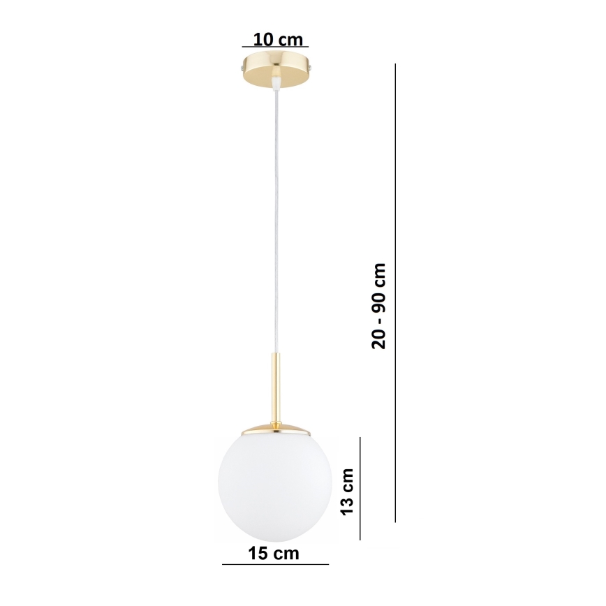Brilagi - Κρεμαστό φωτιστικό MILO με καλώδιο 1xE27/60W/230V χρυσό