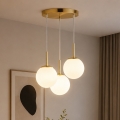 Brilagi - Κρεμαστό φωτιστικό MILO με καλώδιο 3xE27/60W/230V, χρυσό